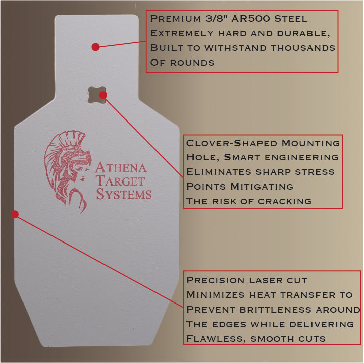 12" AR500 Single Hole Torso