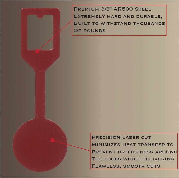 6" Gong With 4" Reactive Dangler and Universal Tpost Hanger
