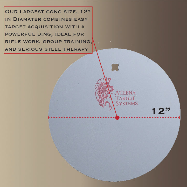 12" Single Hole Gong