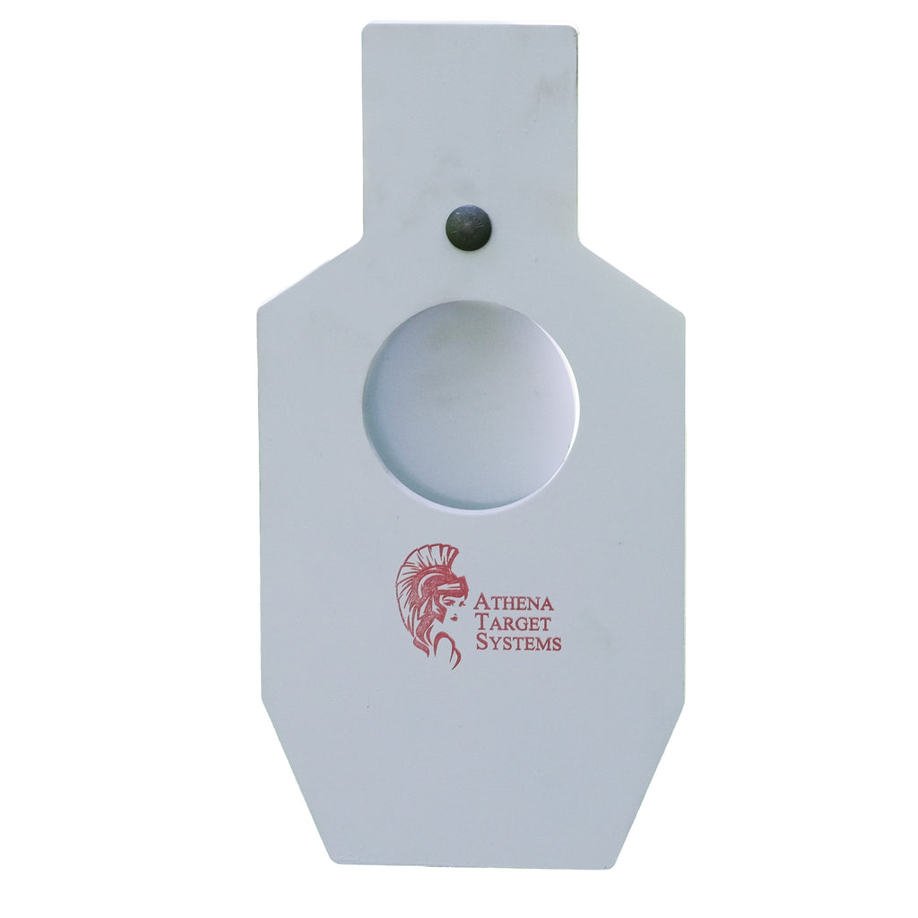 20" Single Hole Dynamic Bullseye Torso Target with Dynamic T-Post Hanger.