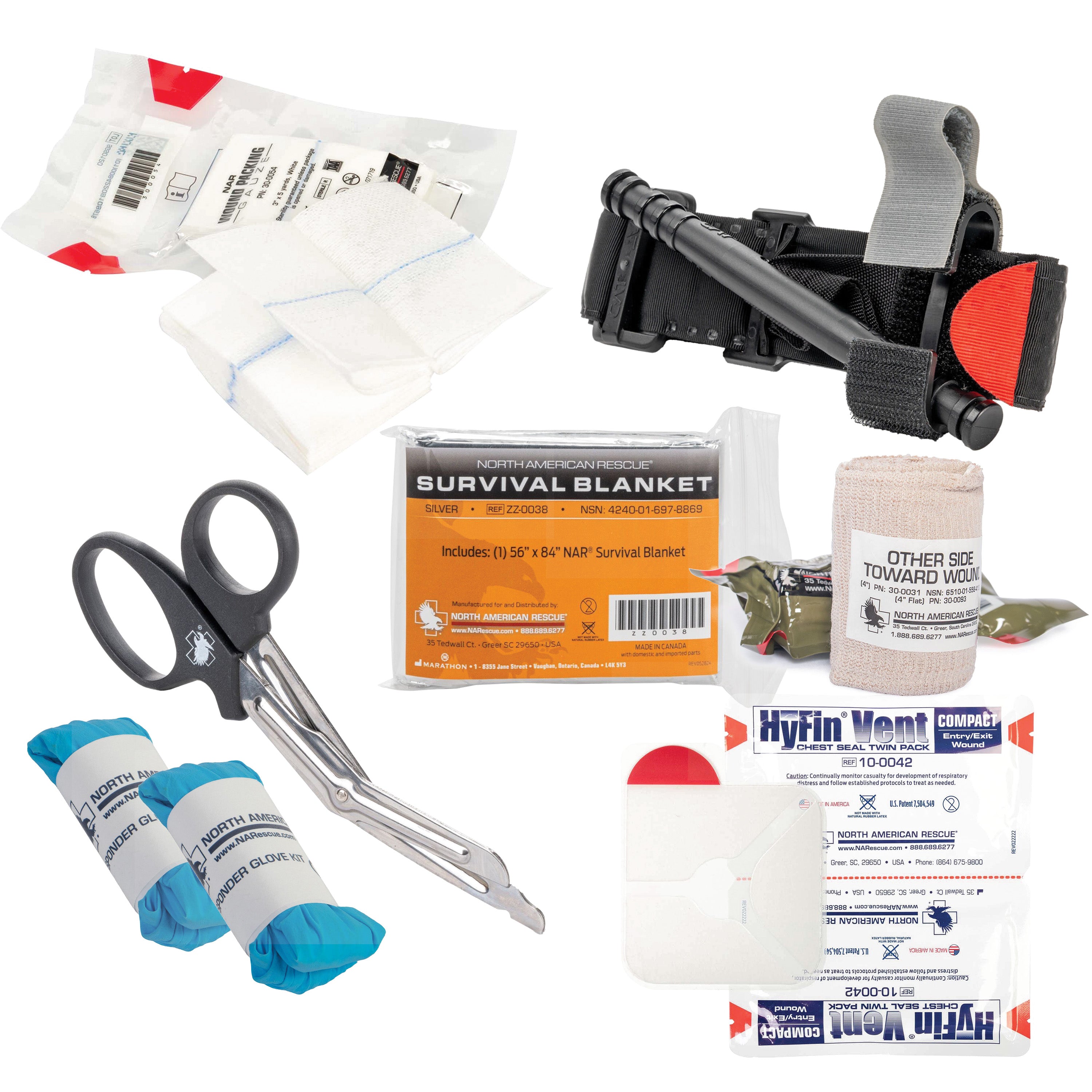 Individual First Aid Kit (IFAK) From North American Rescue and The Sawmill Training Center
