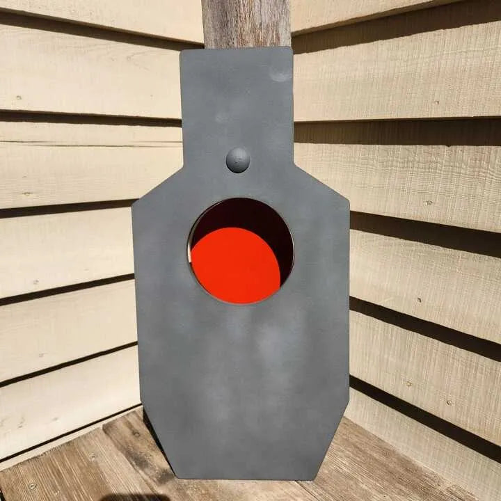 20" Single Hole Dynamic Bullseye Torso Target with Dynamic T-Post Hanger.